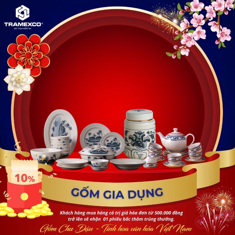 Các sản phẩm gốm gia dụng Gốm Chu Đậu