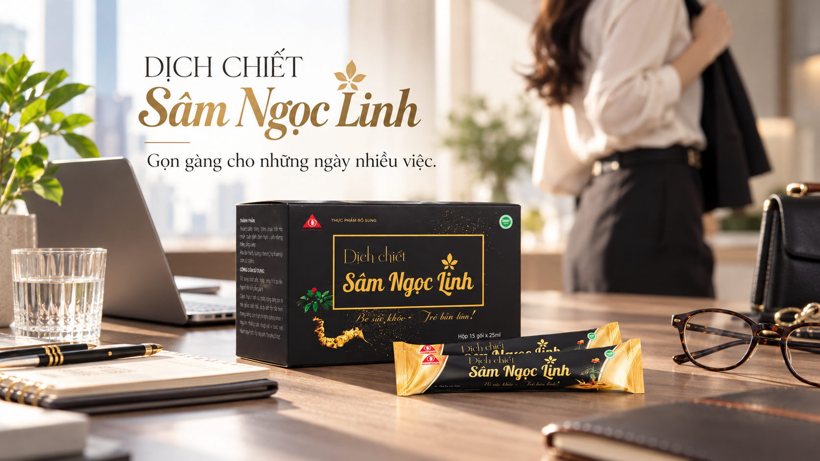 Dịch chiết Sâm Ngọc Linh Trường Sinh cho nhịp sống bận rộn dịp 20/10 tại TRAMEXCO