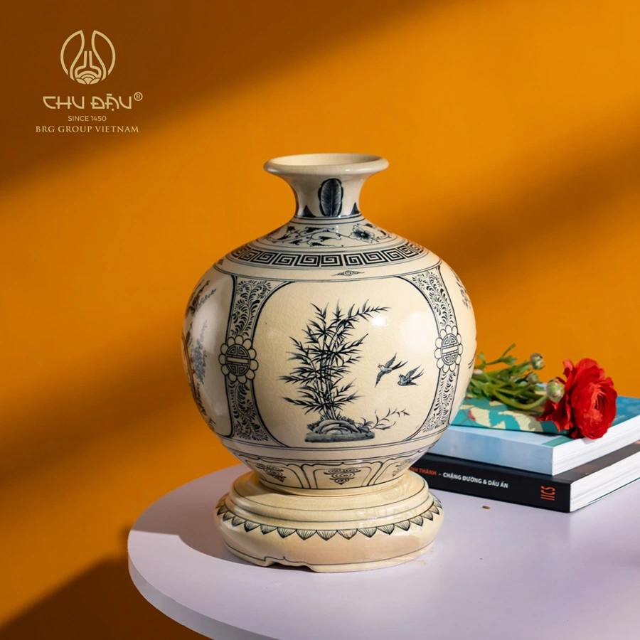 Bình Giọt Ngọc họa tiết Tứ Cảnh
