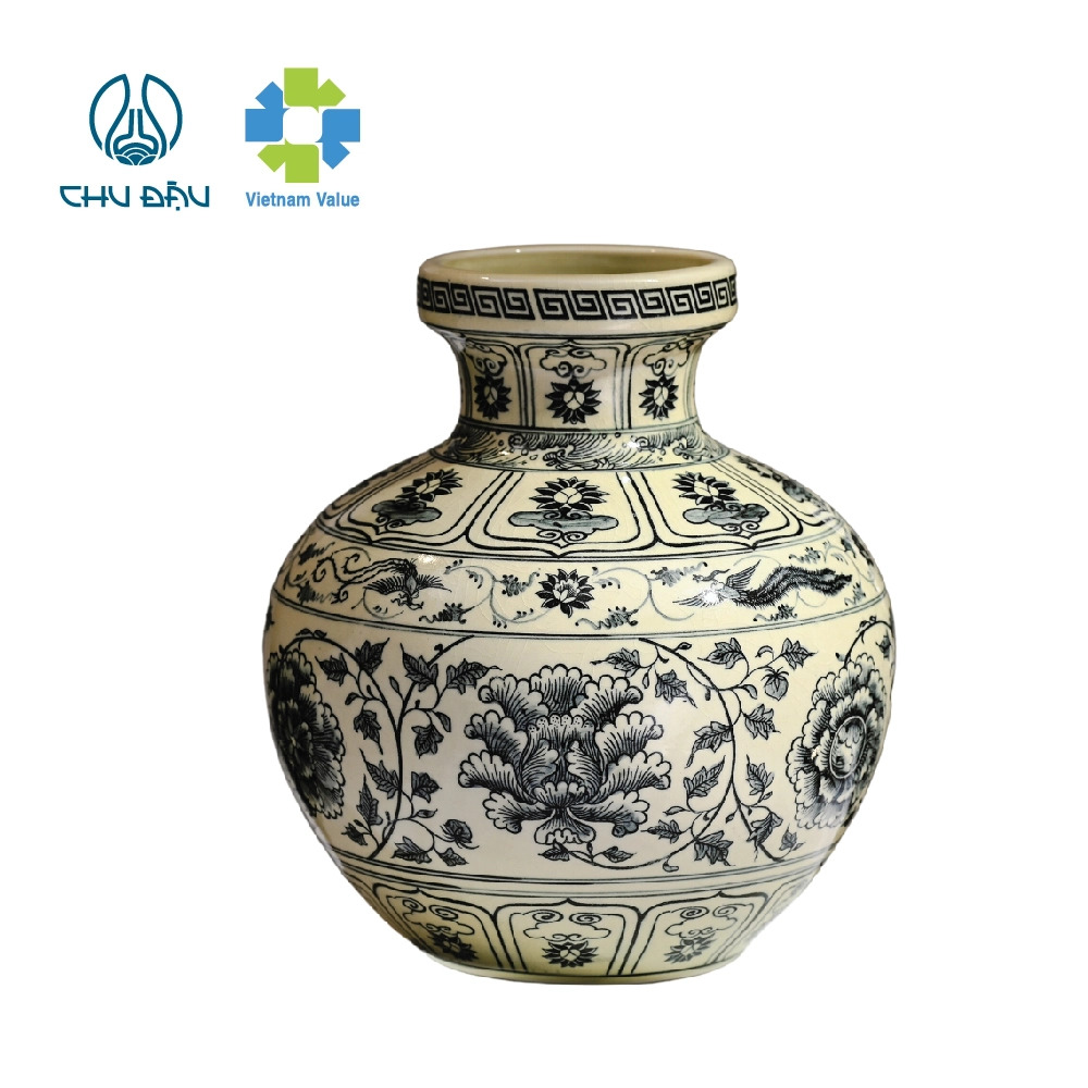 Bình Phượng Hoàng Gốm Chu Đậu
